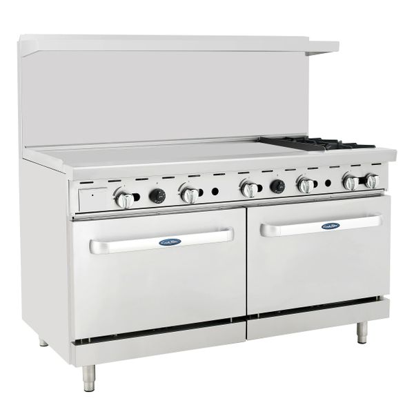 Atosa USA ATO48G2B Two Burner 48Inch Griddle Natural Gas Range