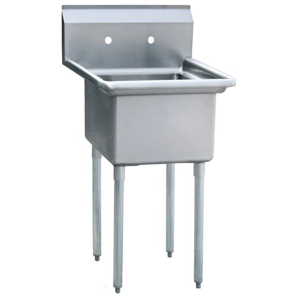 Atosa Usa Mrsa 1 N 24 Inch Prep Sink 18 Gauge Stainless Steel Hand Sink 1 Compartment