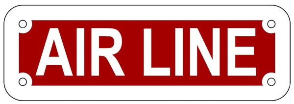 Air Line Sign, Aluminum, 6 x 2