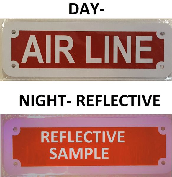 Air Line Sign, Aluminum, 6 x 2