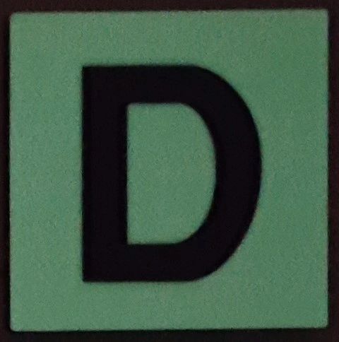 PHOTOLUMINESCENT DOOR NUMBER D SIGN (GLOW IN DARK ALUMINUM SIGN) | DOB ...