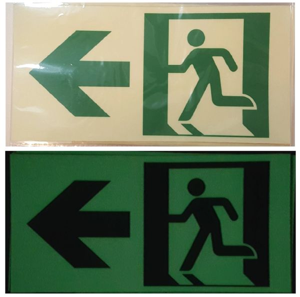 Exit Sign Photoluminescent Sign With Running Man And Arrow Dob Signs Nyc Your Official Store For Nyc Dob Signage - blackgreen exit signs flashing signs roblox