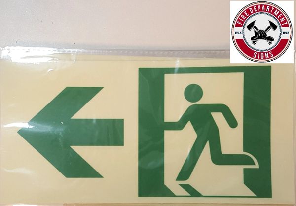 Exit Sign Photoluminescent Sign With Running Man And Arrow Dob Signs Nyc Your Official Store For Nyc Dob Signage - blackgreen exit signs flashing signs roblox