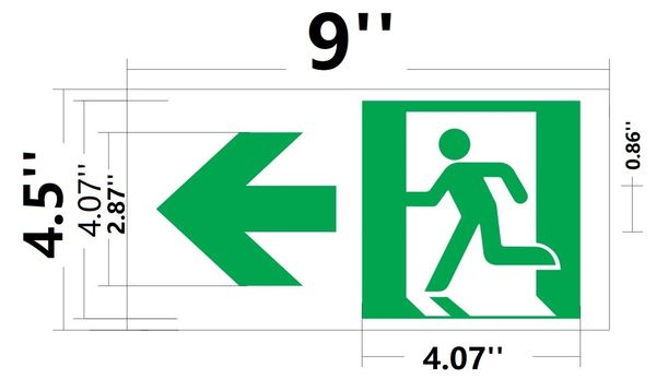 Exit Sign Photoluminescent Sign With Running Man And Arrow Dob Signs Nyc Your Official Store For Nyc Dob Signage - blackgreen exit signs flashing signs roblox