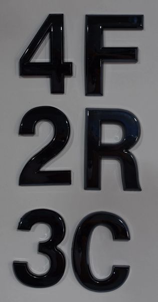 z- APARTMENT, DOOR AND MAILBOX NUMBER ONE SIGN - 1 SIGN- BLACK (HIGH  QUALITY PLASTIC DOOR SIGNS 0.25 THICK)