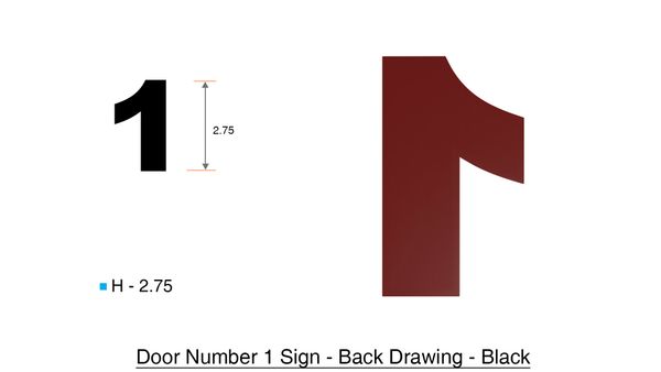 DOB SIGNS: 1 SIGN– BLACK (PLASTIC NUMBERS FOR MAIL BOXES IN NYC)