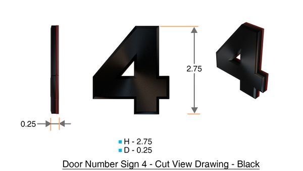 DOB SIGNS: 1 SIGN– BLACK (PLASTIC NUMBERS FOR MAIL BOXES IN NYC)