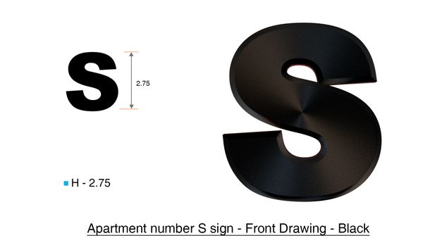 DOB SIGNS: 1 SIGN– BLACK (PLASTIC NUMBERS FOR MAIL BOXES IN NYC)