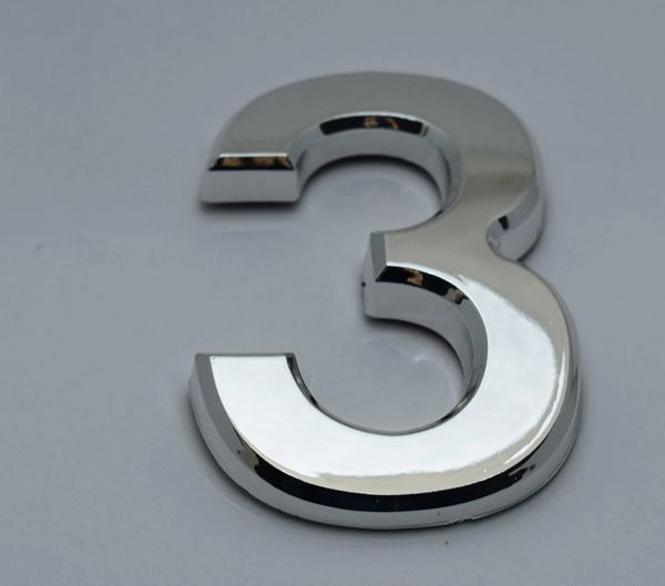 DOB SIGNS: 1 SIGN– SILVER (PLASTIC NUMBERS FOR MAIL BOXES IN NYC)