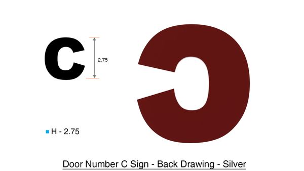 DOB SIGNS: 1 SIGN– SILVER (PLASTIC NUMBERS FOR MAIL BOXES IN NYC)