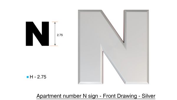 DOB SIGNS: 1 SIGN– BLACK (PLASTIC NUMBERS FOR MAIL BOXES IN NYC)