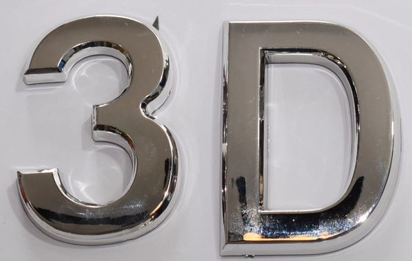 DOB SIGNS: 1 SIGN– SILVER (PLASTIC NUMBERS FOR MAIL BOXES IN NYC)