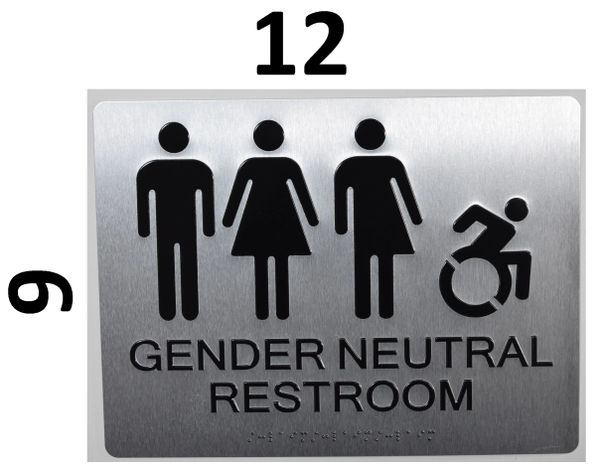 Gender Neutral Restroom Ada Signs Dob Signs Nyc Your Official Store