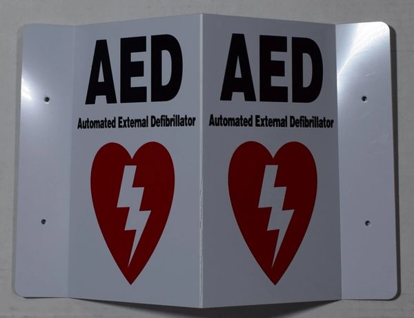 automated external defibrillator sign