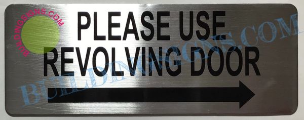 HPD SIGNS:PLEASE USE REVOLVING DOOR SIGN (THE ALUMINUM HPD SIGNS) | DOB ...