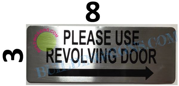 HPD SIGNS:PLEASE USE REVOLVING DOOR SIGN (THE ALUMINUM HPD SIGNS) | DOB ...