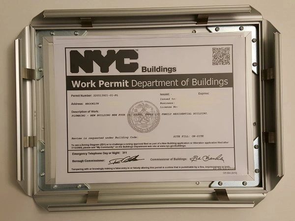 DOB Permit frame 8 5 x11 DOB SIGNS NYC YOUR OFFICIAL 