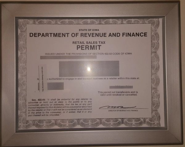 Iowa Permit frame | DOB SIGNS NYC -YOUR OFFICIAL STORE FOR NYC DOB SIGNAGE