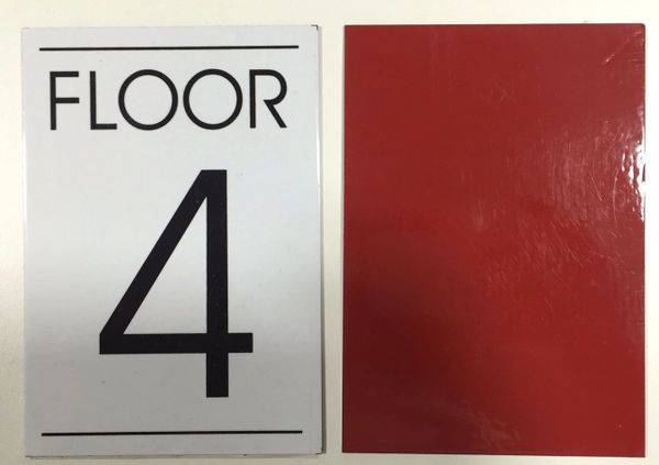 HPD SIGN:FLOOR NUMBER FOUR (4) SIGN (ALUMINUM SIGN IDEAL FOR NYC) | DOB ...