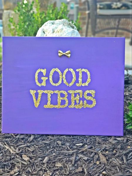 Good Vibes Wall Decor Purple Medium Size