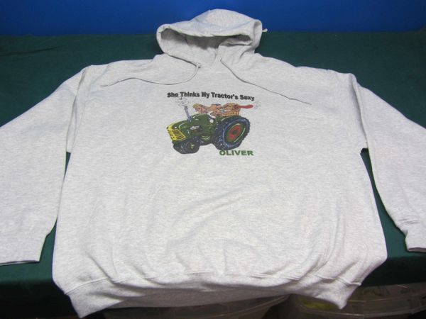 OLIVER "SHE THINKS MY TRACTOR'S SEXY" HOODED SWEATSHIRT