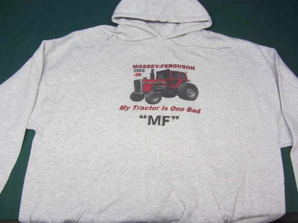 MASSEY FERGUSON 1155 "MY TRACTOR IS ONE BAD MF" Hooded sweatshirt