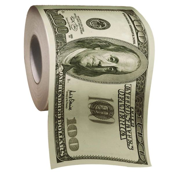 100 Dollar Bill Toilet roll