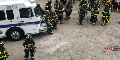 fireman training. firefighter training.  hands on training.  box 1971. fire department 