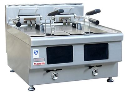 electric twin tank counter top fryer