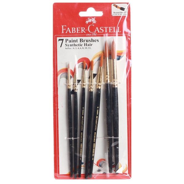 FABER-CASTELL Paint Brush Set Flat Pack of 7 