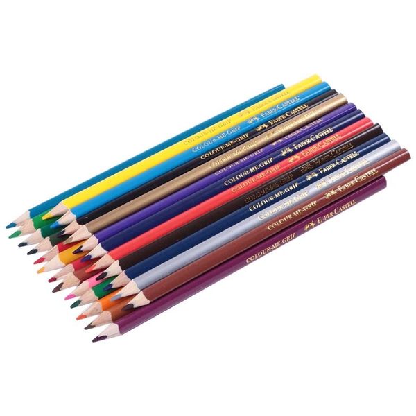 Faber-Castell Triangular Colour Pencils - Pack of 24 (Assorted) | A ...