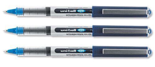 Uni- Ball UB 157 Eye Fine Ballpen - Blue Body, Blue Ink (Pack of 12)