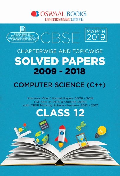 Buy Oswaal CBSE Solved Papers Class 12 Computer Science C++Online | A ...