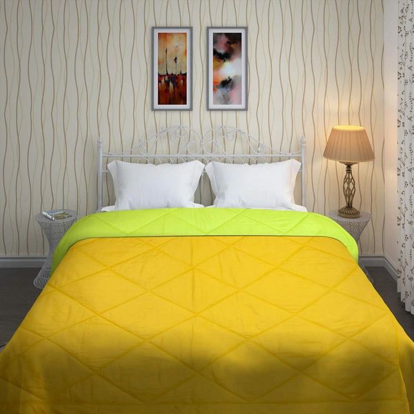 Bombay Dyeing Cynthia Solid Polyester Double Bed Reversible Comfo
