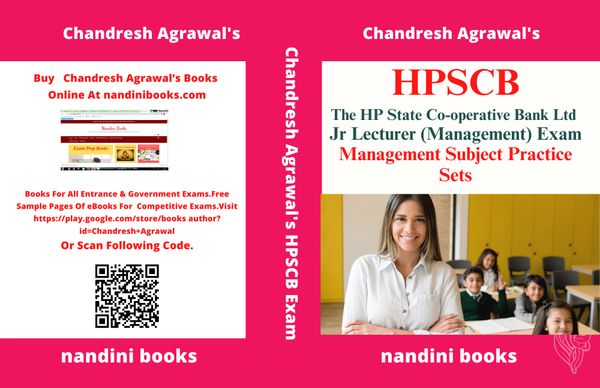 HPSCB The HP State Co-operative Bank Ltd Jr Lecturer Exam Management Subject Practice Sets PDF-eBook