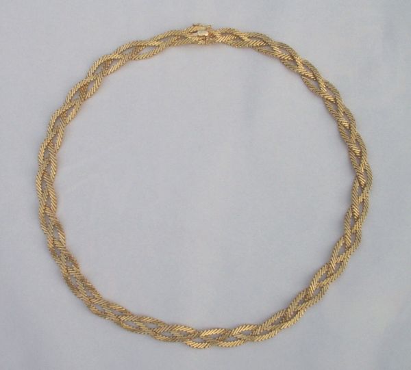SOLD ~ 18 Karat Yellow Gold S-Link Braided Choker Necklace ~ SOLD | Ben ...