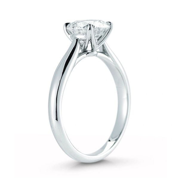Platinum Designer Superior Round Brilliant Diamond Solitaire Ring ...