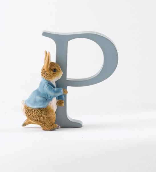 Beatrix Potter Alphabet Letter P Running Peter Rabbit Figurine 