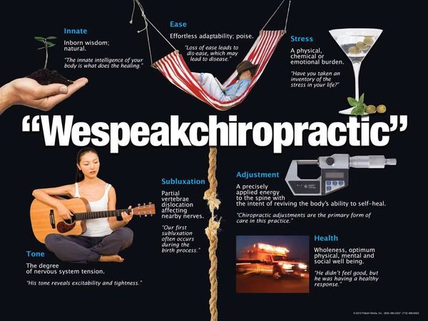 We Speak Chiropractic Poster (18" x 24") (A "Last Chance To Buy" Item)