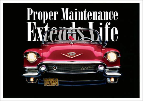 Proper Maintenance Postcard BLANK (100 Postcards) (A "Last Chance To Buy" Item)