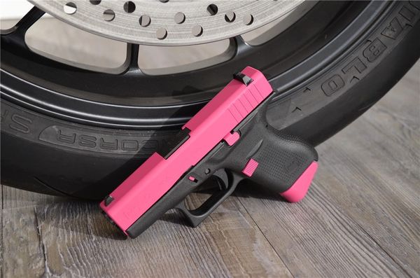 Sig Pink X-Werks Glock 43 SLide and parts Cerakote Awesome Gen 5