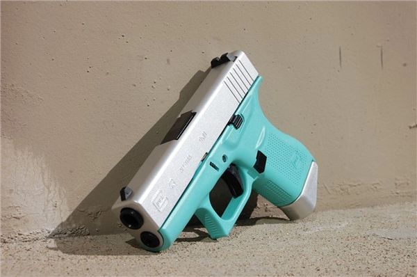 Glock 43 9mm X Werks Tiffany Blue Frame Satin Aluminum Slide X