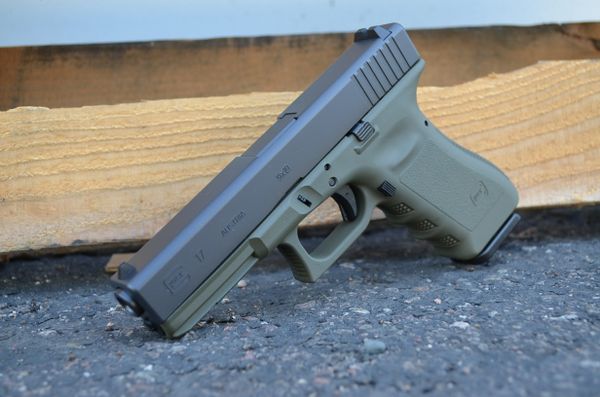 Glock 17 G3 Gen 4 Austria CA compliant X-Werks OD Green Cerakote