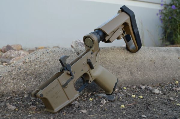 SBA3 Style Stabilizing Brace Stock For M4 Series BK, Airsoftdepot