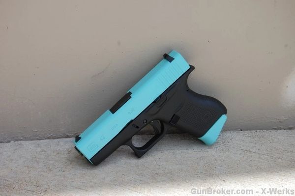 X Werks Glock 43 Tiffany Blue Slide Base Plates 9mm Fs X Werks