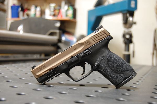 X Werks S W M P 2 0 Compact 9 Burnt Bronze Slide 116 Cerakote X Werks