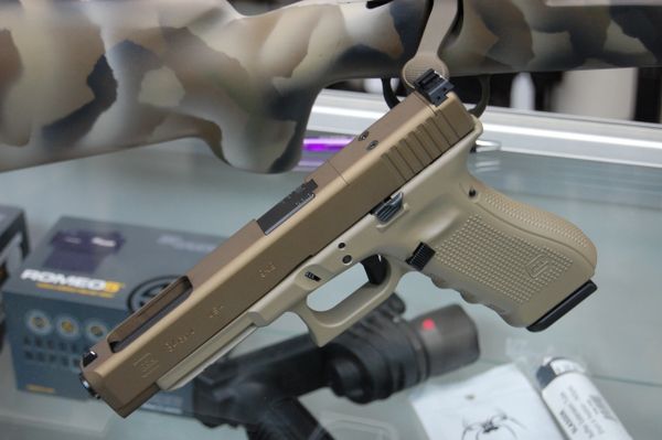 GHOST BULLET FLAT DARK EARTH EXTENDED CONTROLS KIT FOR GLOCK GENERATION  1,2,3, AND 4 CUSTOM COATED, CERAKOTE FDE