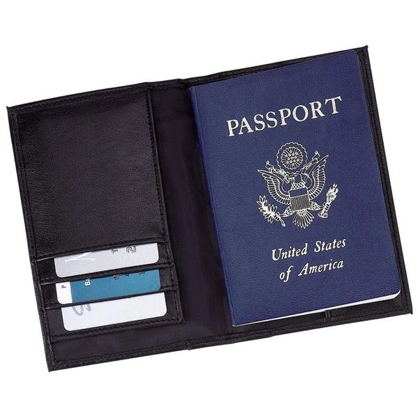 801234 Genuine Leather Passport Wallet