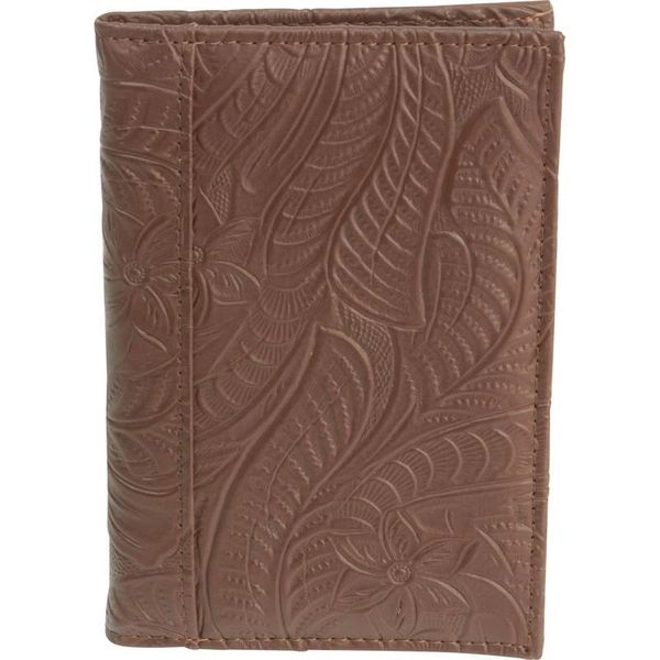 800534 Brown Solid Genuine Leather Passport Cover