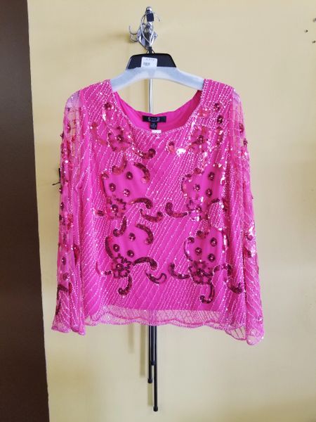 21042 Sequin long sleeves blouse